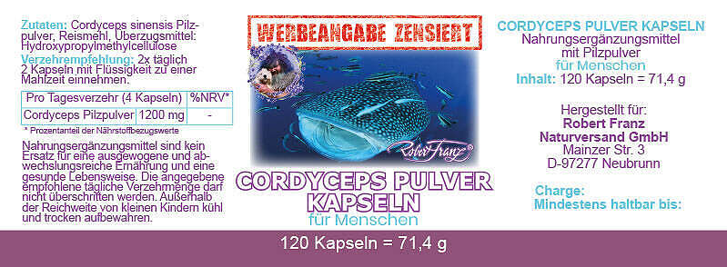 Cordyceps Pulver Kapseln