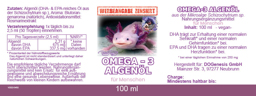 Omega 3 Algenöl