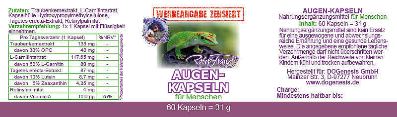 Augen Kapseln 60 Kapseln