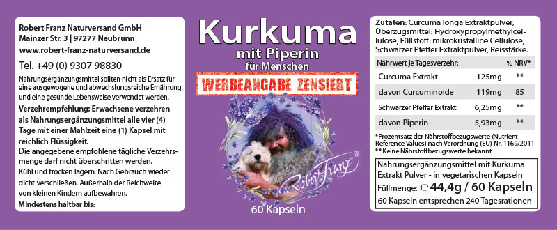 Kurkuma mit Piperin